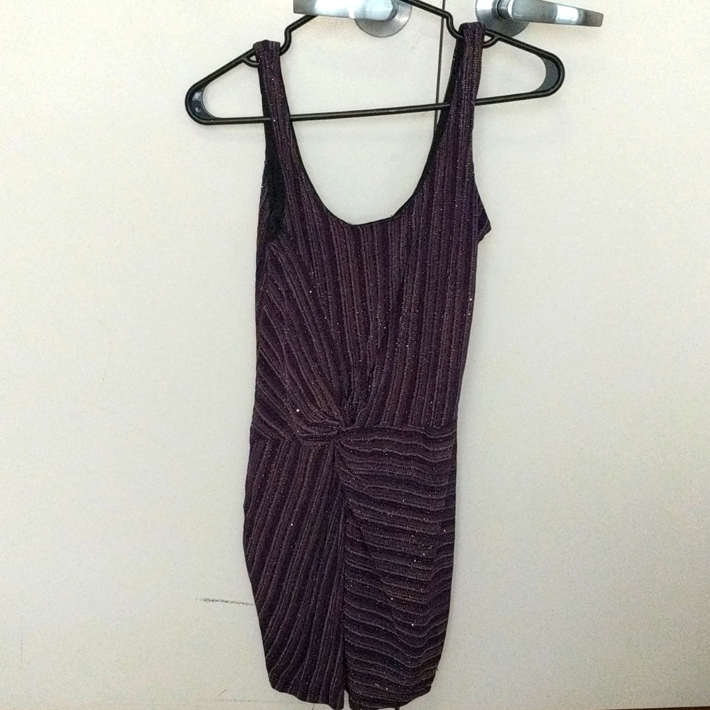 Purple with gold sparkles dress
